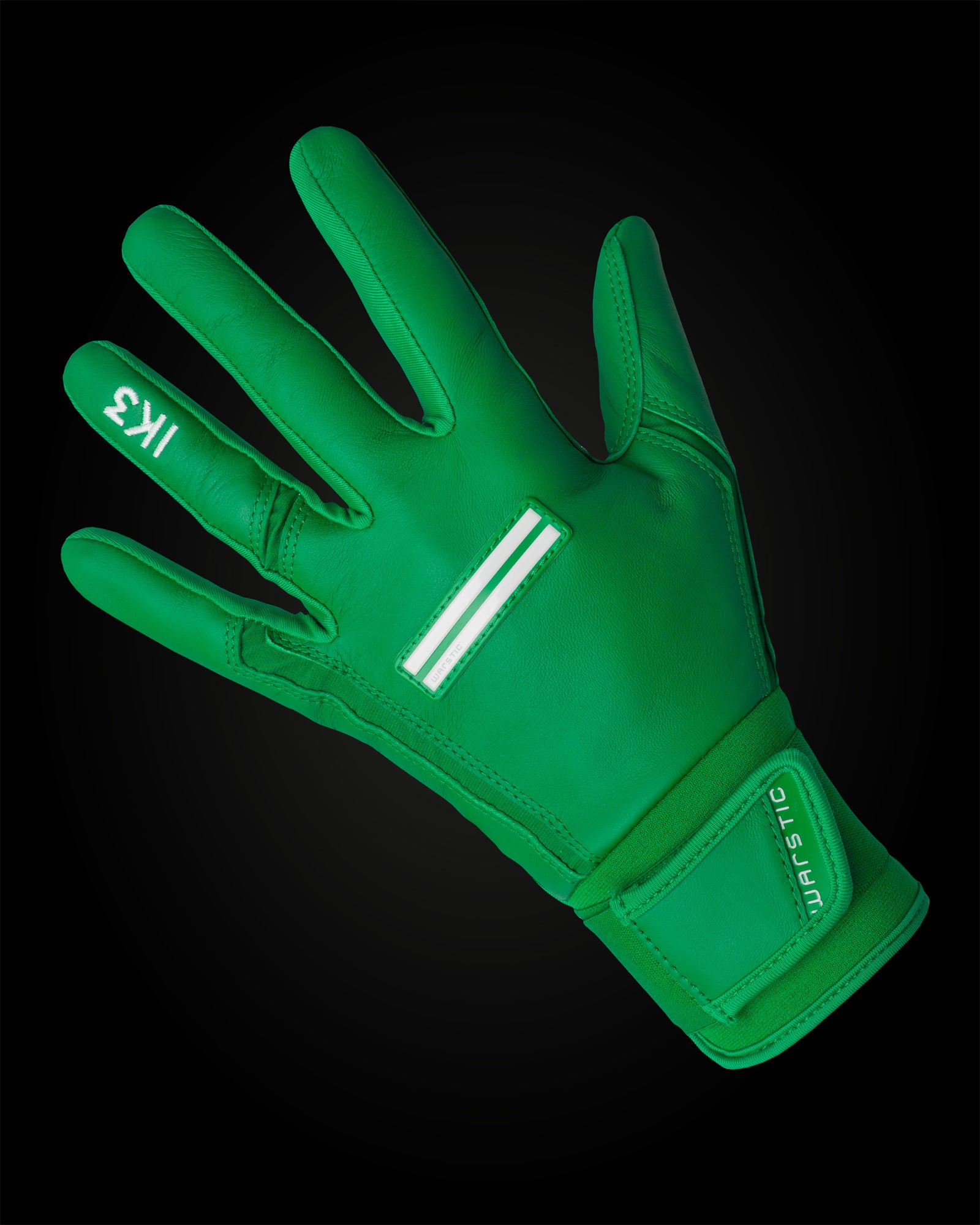 IK3 PRO CABRETTA LONG CUFF BATTING GLOVES GREEN Warstic