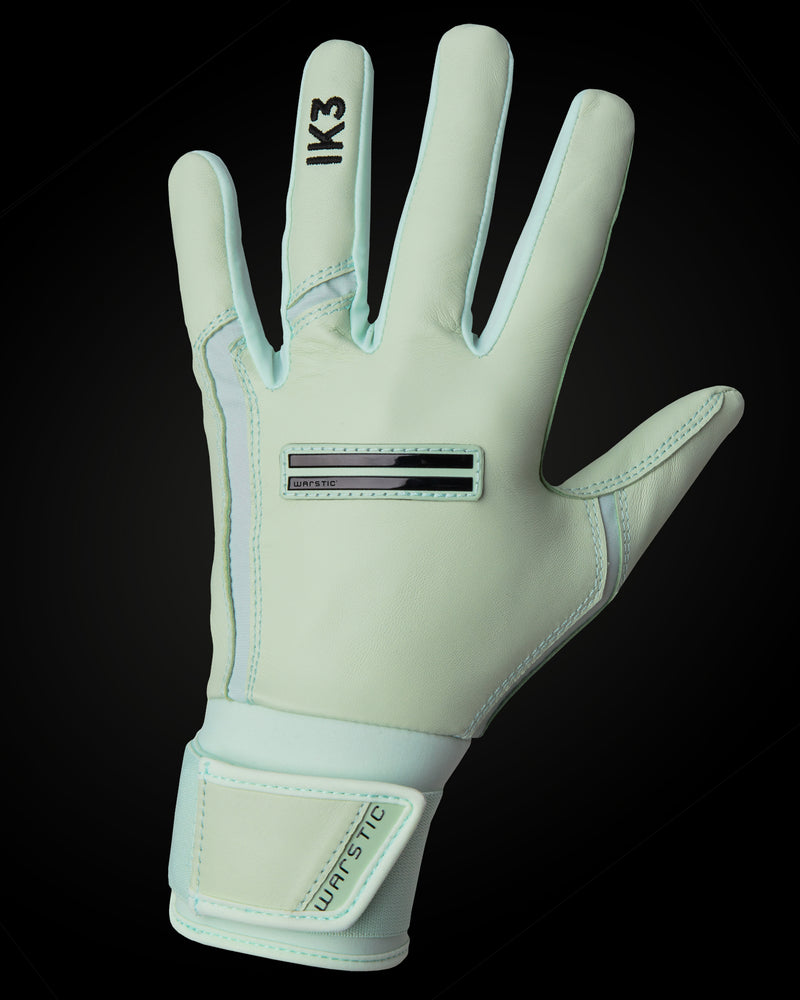 IK3 PRO CABRETTA LONG CUFF BATTING GLOVES "MINT" in Slide 1