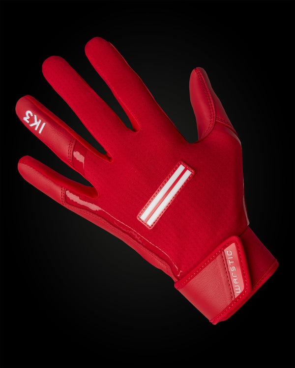 Warstic IK3 Pro adult Batting Gloves Pair MD Red
