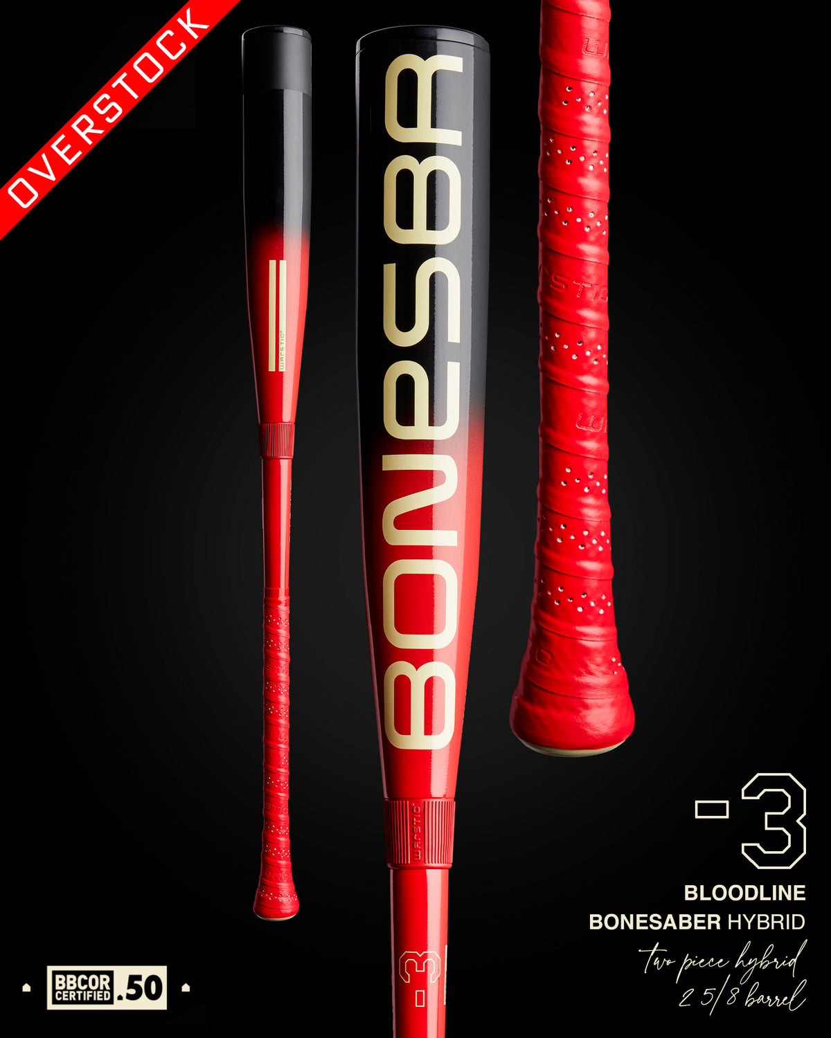BONESABER™ HYBRID BBCOR METAL BASEBALL BAT - "BLOODLINE"