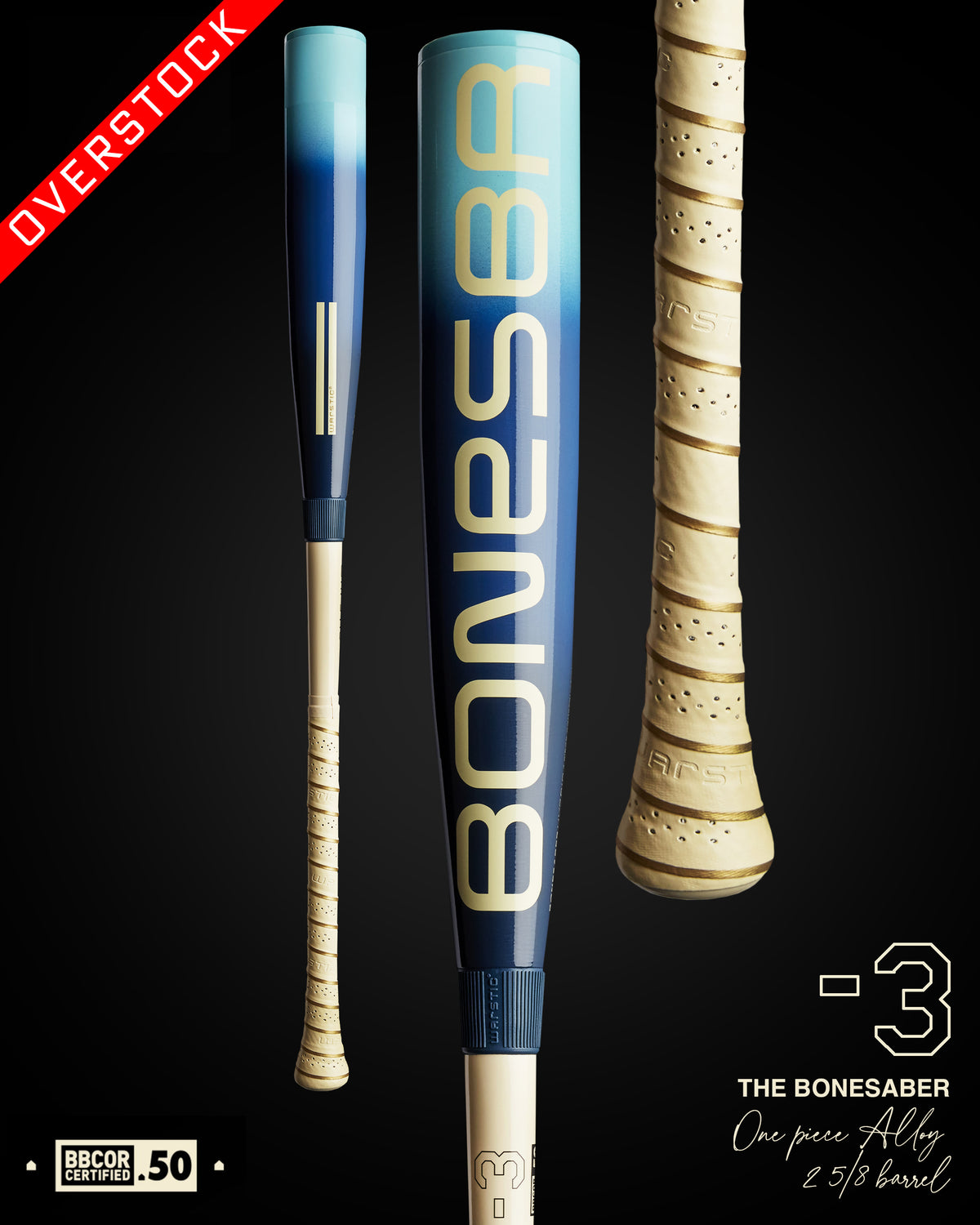 BONESABER™ HYBRID BBCOR METAL BASEBALL BAT - "FROSTBITE"