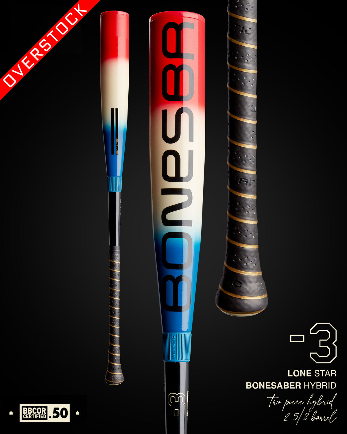 BONESABER™ HYBRID BBCOR METAL BASEBALL BAT - "LONE STAR"