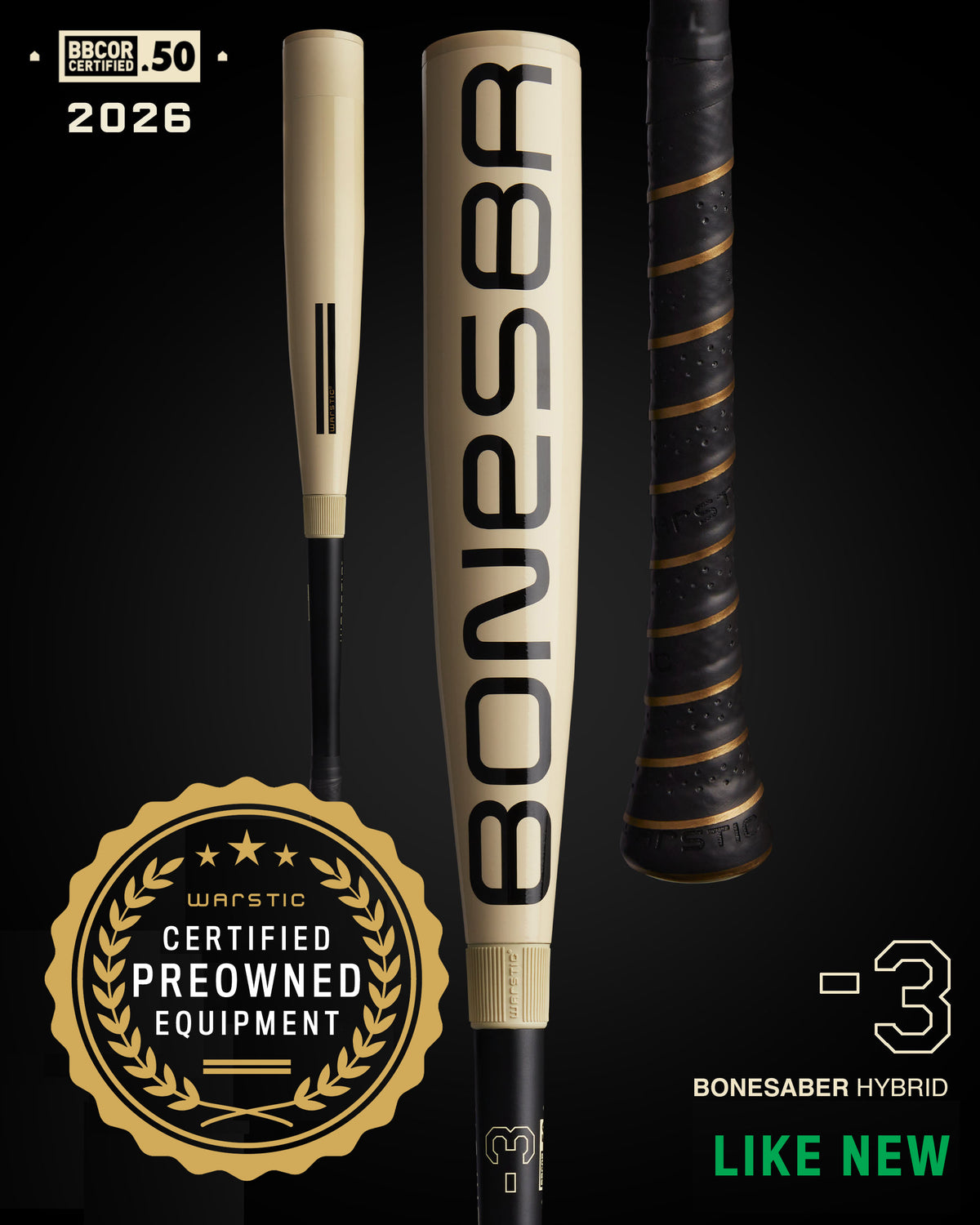 PREOWNED BONESABER™ HYBRID BBCOR METAL BASEBALL BAT