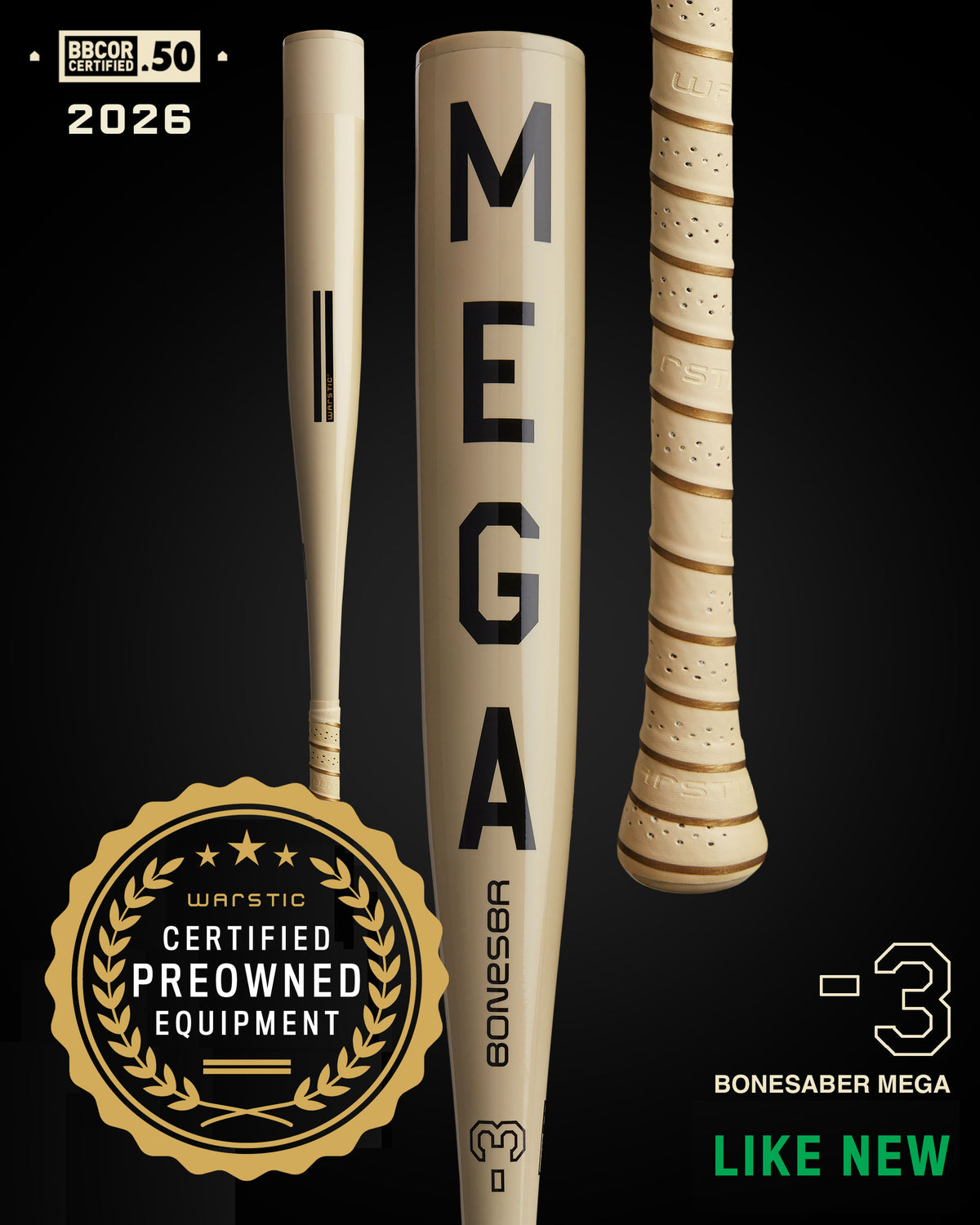 PREOWNED BONESABER™ MEGA BBCOR METAL BASEBALL BAT