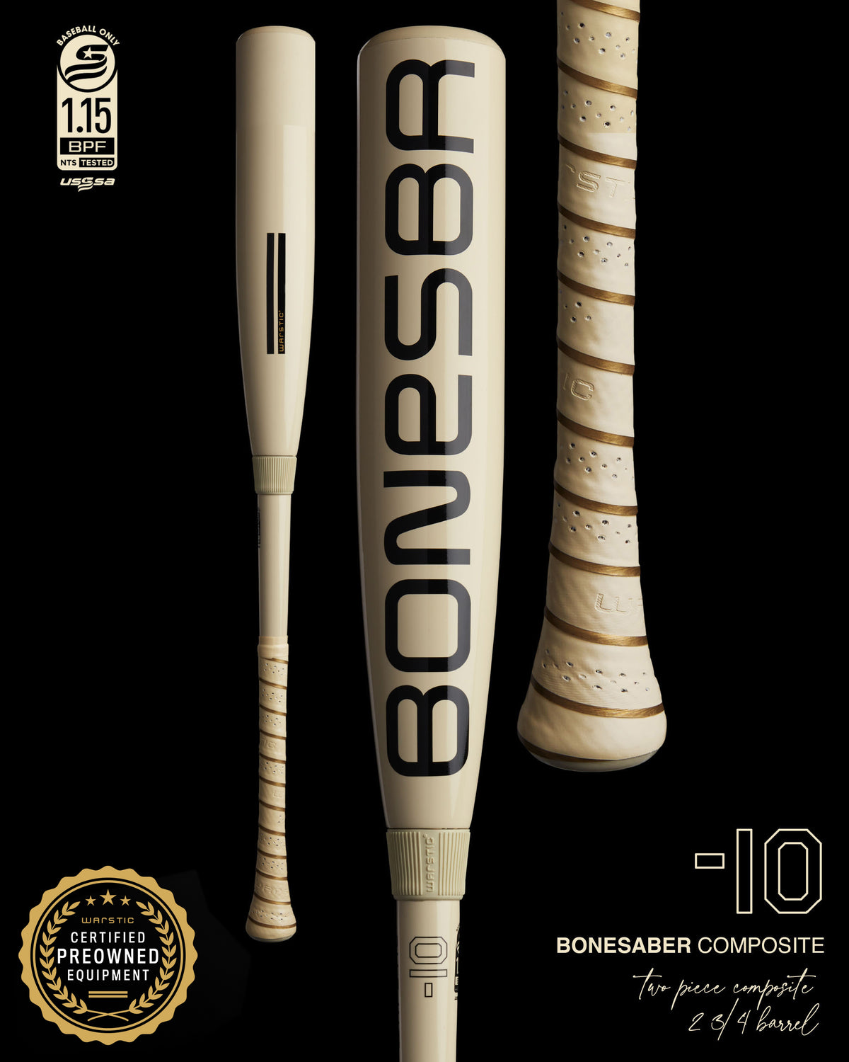 PREOWNED BONESABER™ COMPOSITE USSSA BASEBALL BAT -10