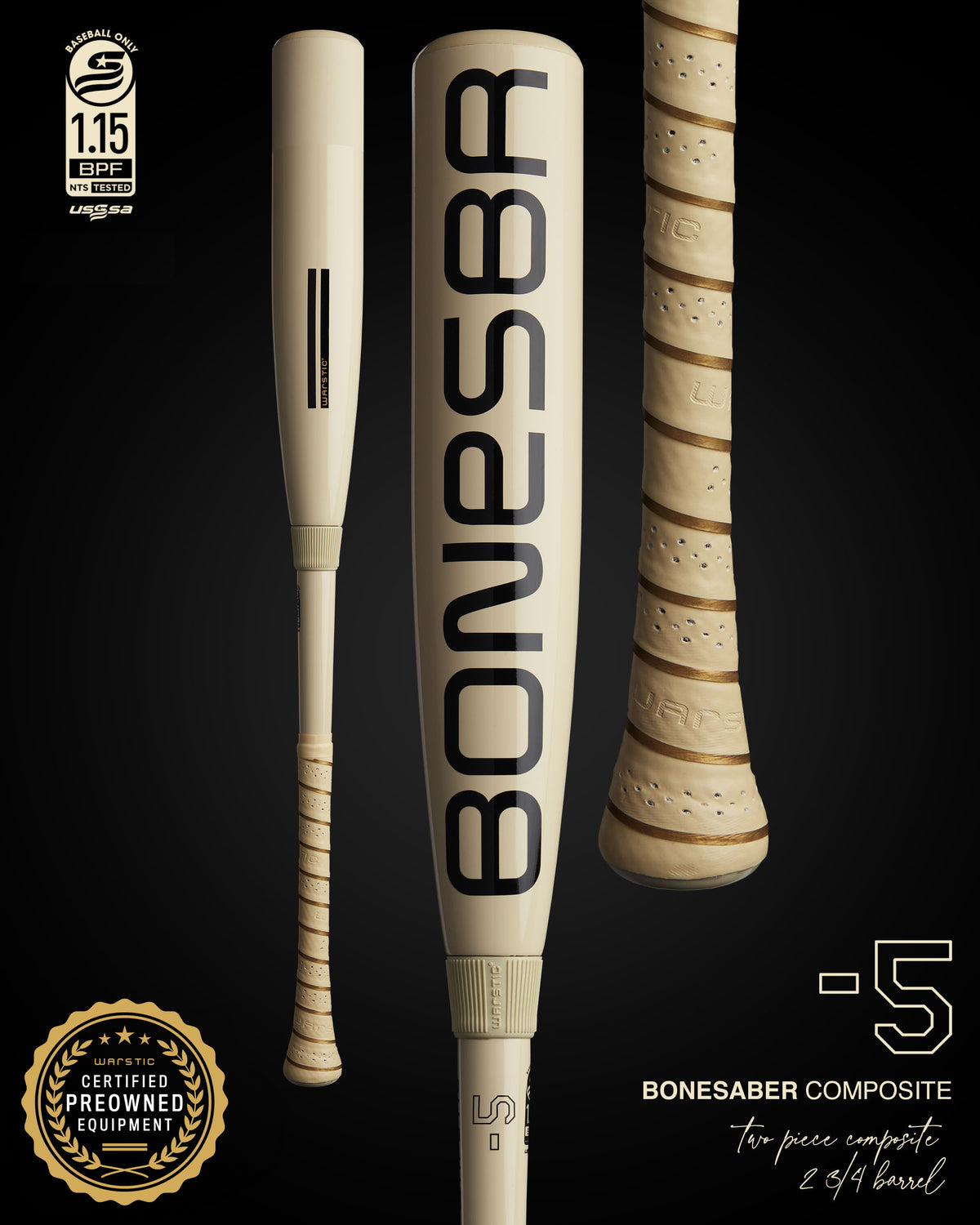 PREOWNED BONESABER™ COMPOSITE USSSA BASEBALL BAT -5