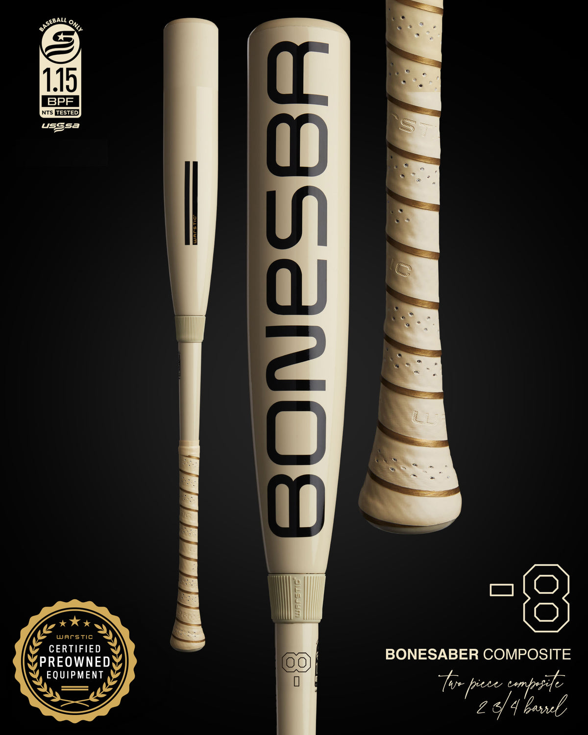 PREOWNED BONESABER™ COMPOSITE USSSA BASEBALL BAT -8