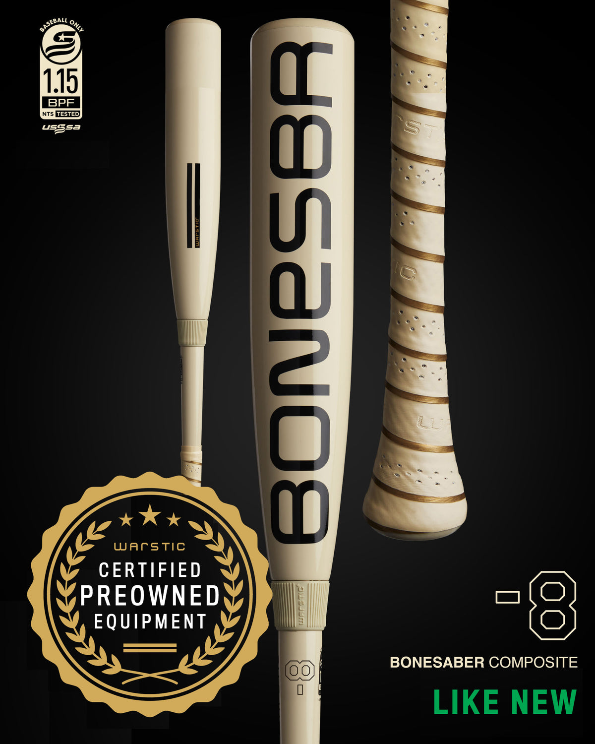 PREOWNED BONESABER™ COMPOSITE USSSA BASEBALL BAT -8