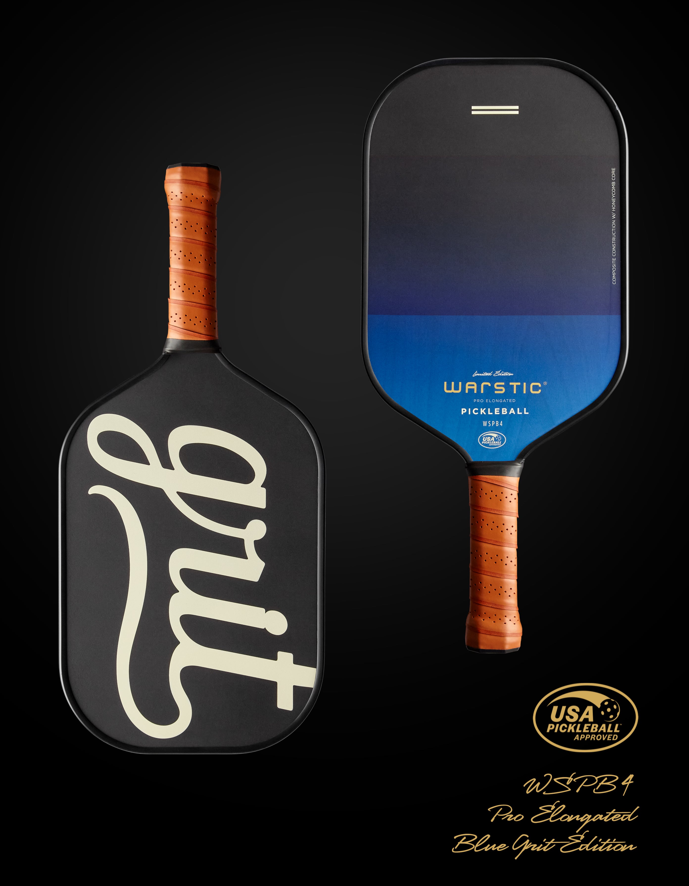 WSPB4 PRO ELONGATED SHAPE | COMPOSITE SURFACE PICKLEBALL PADDLE - LTD ED ROYAL GRIT