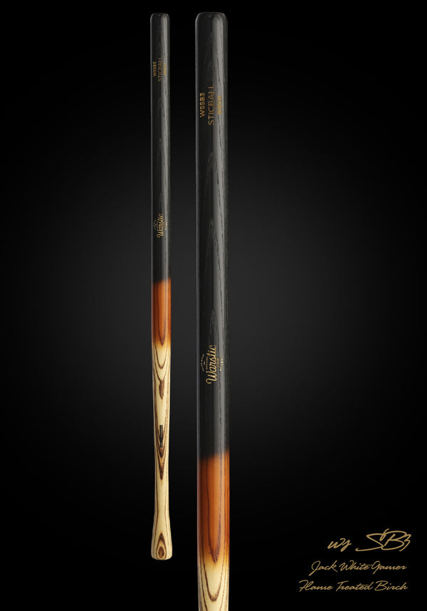 WSSB3 "JACK WHITE GAMER" CUSTOM WOOD STICBALL BAT