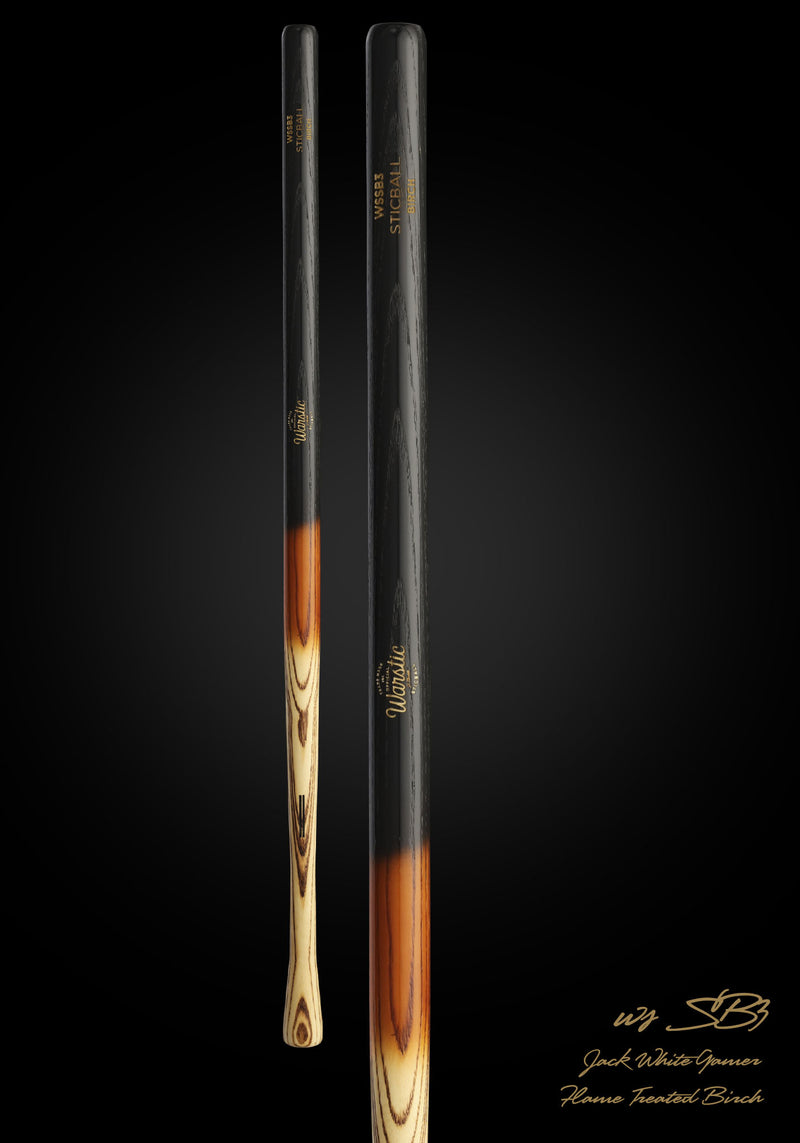 WSSB3 "JACK WHITE GAMER" CUSTOM WOOD STICBALL BAT in Slide 1