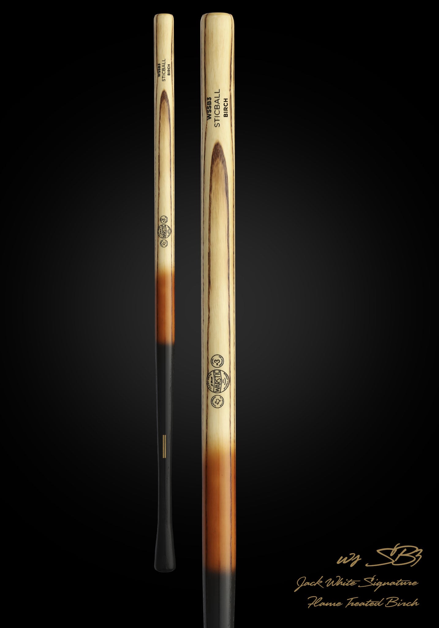 WSSB3 "JACK WHITE SIGNATURE" CUSTOM WOOD STICBALL BAT