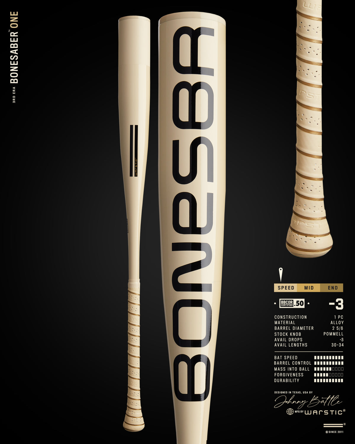 BONESABER™ ONE BBCOR METAL BASEBALL BAT