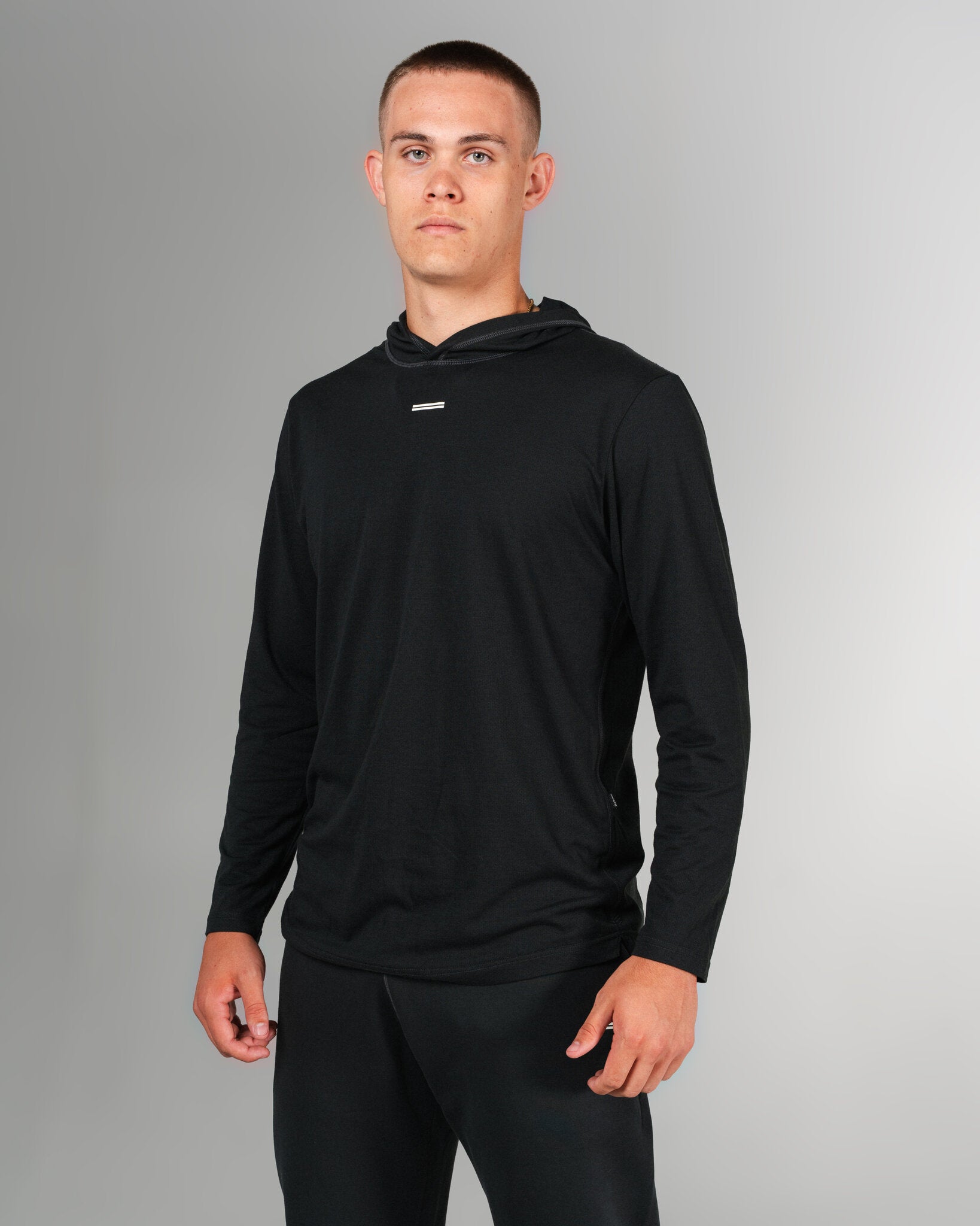 THNDHRT COLLECTION TRAINING APPAREL -  HOODED LONG SLEEVE (BLACK)