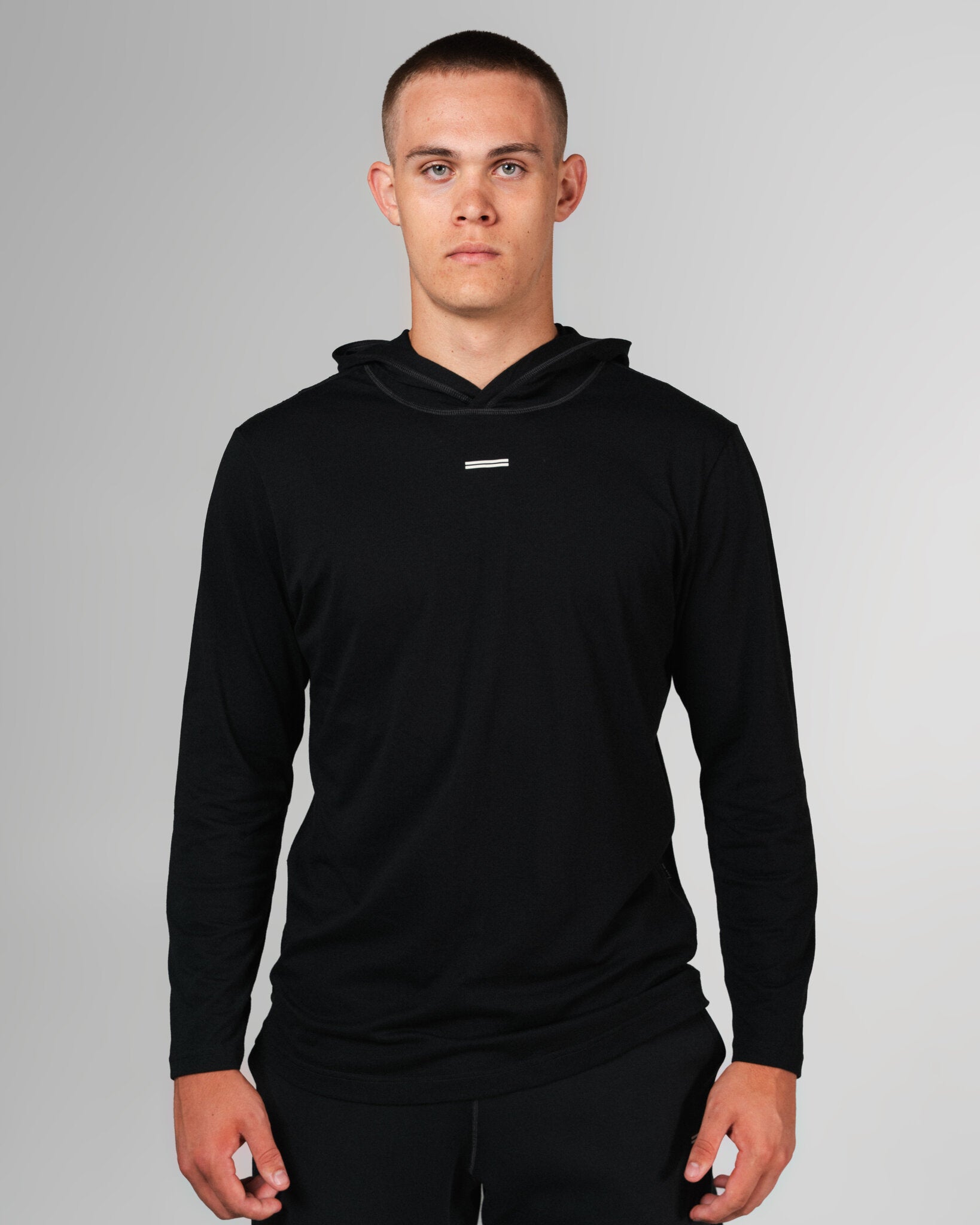 THNDHRT COLLECTION TRAINING APPAREL -  HOODED LONG SLEEVE (BLACK)