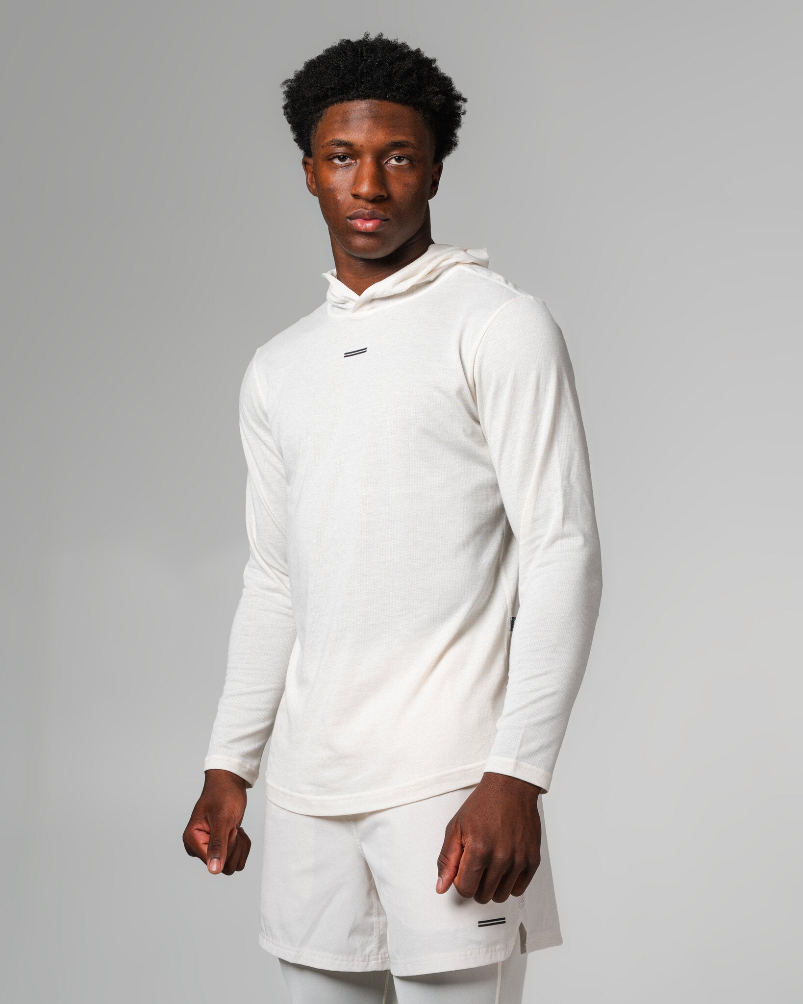 THNDHRT COLLECTION TRAINING APPAREL - HOODED LONG SLEEVE (BONE)