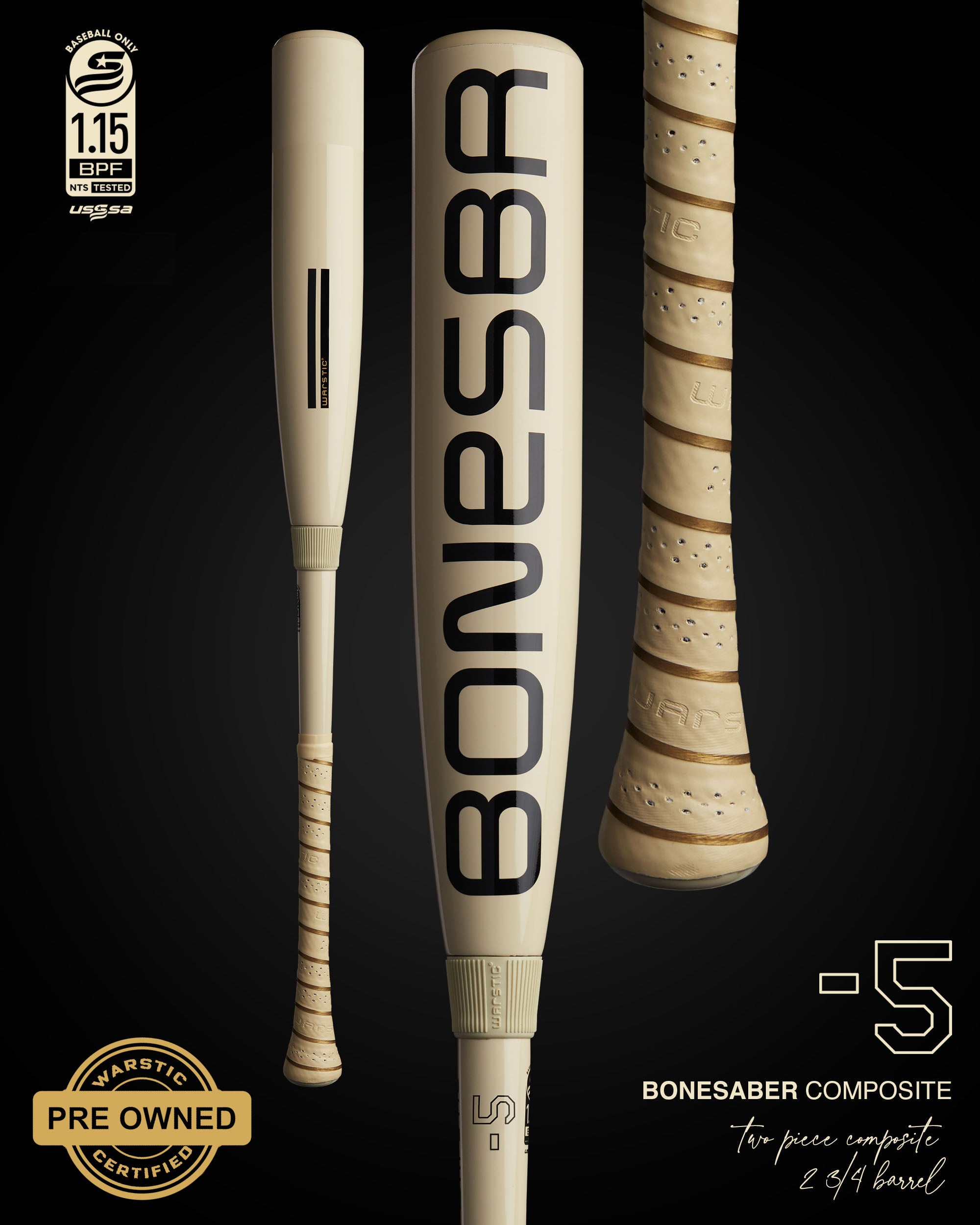 PREOWNED BONESABER™ COMPOSITE USSSA BASEBALL BAT -5