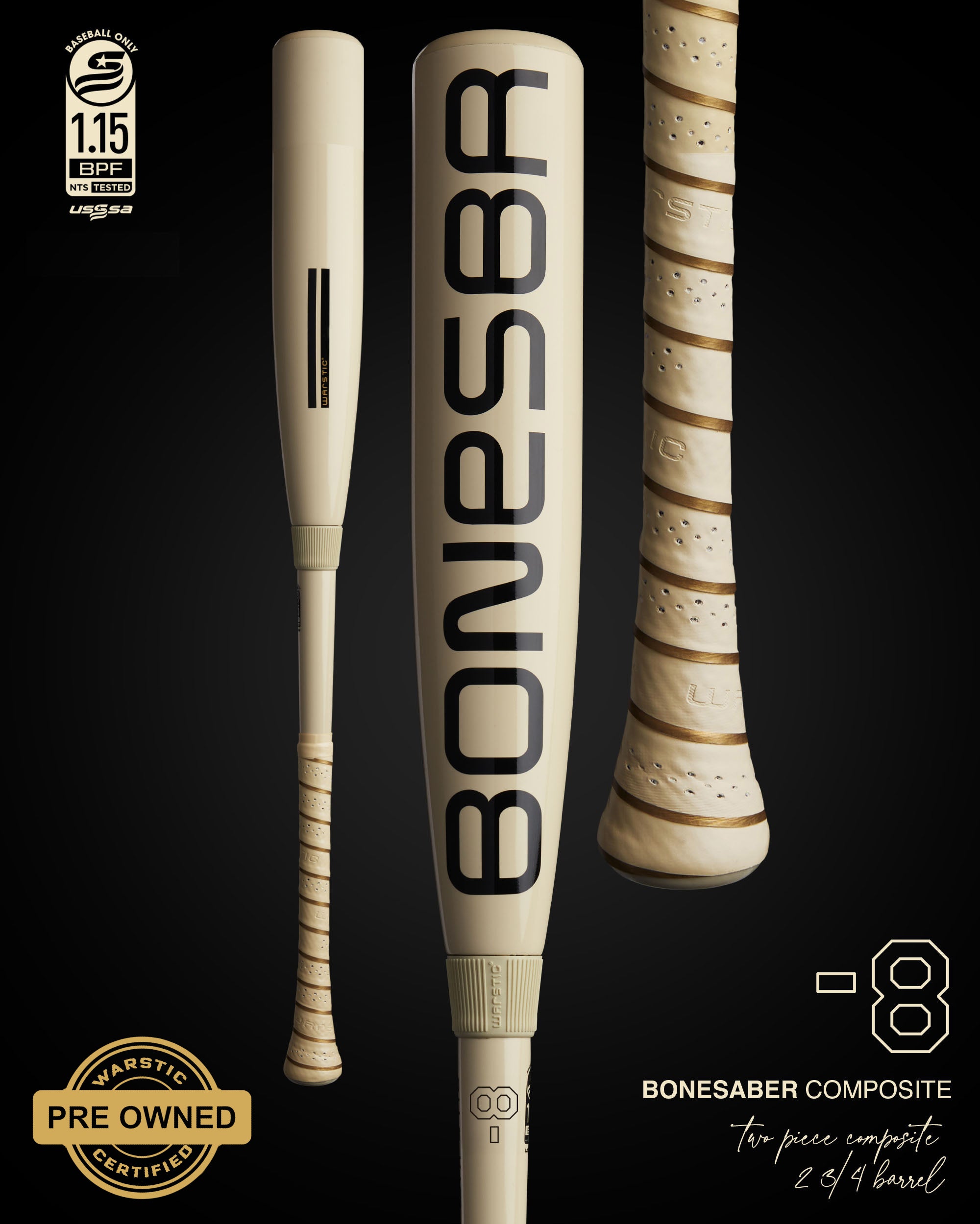 PREOWNED BONESABER™ COMPOSITE USSSA BASEBALL BAT -8