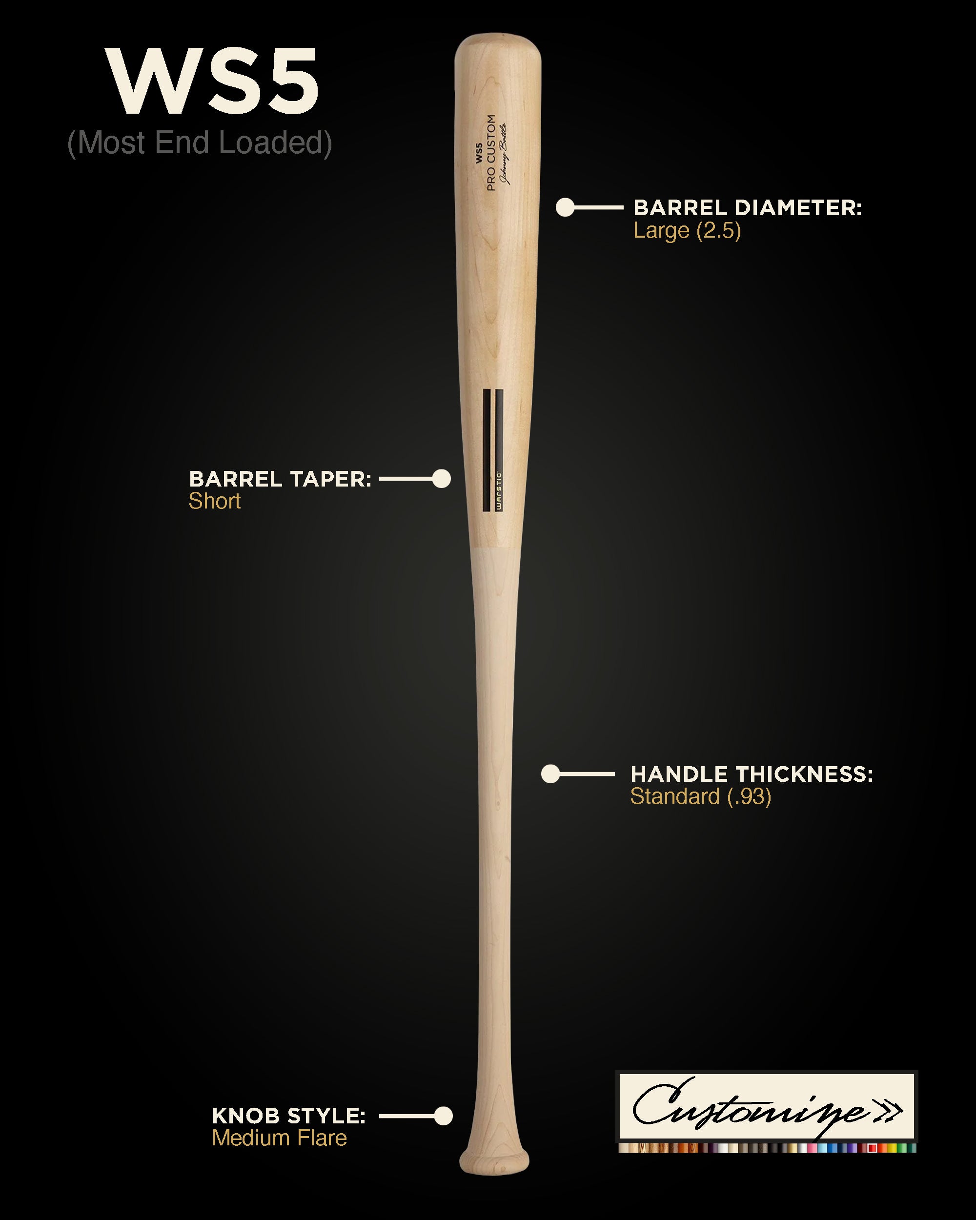 WS5 CUSTOM WOOD BAT