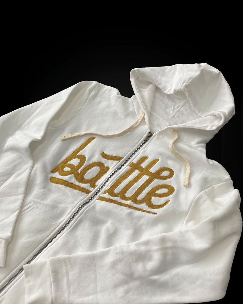 OFFICIAL WARSTIC ZIP UP HOODIE (BATTLE) - WHITE