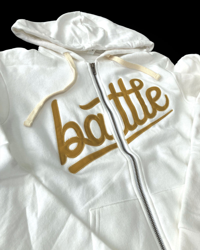 OFFICIAL WARSTIC ZIP UP HOODIE (BATTLE) - WHITE