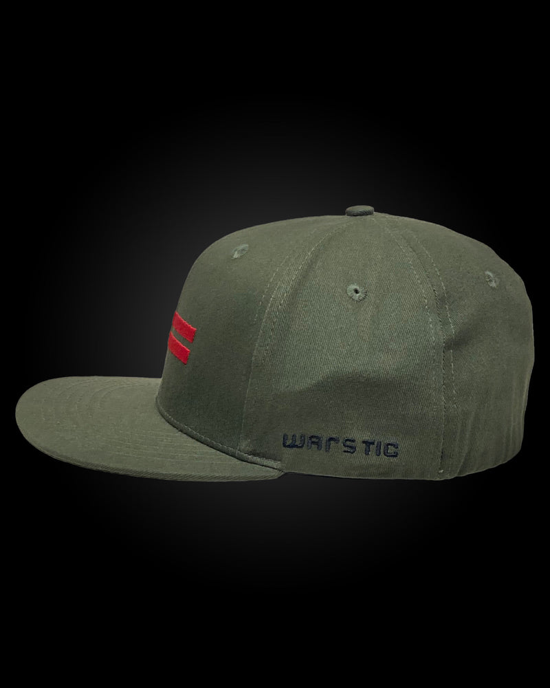 WARSTRIPE FITTED STRETCH - ARMY GREEN/USA