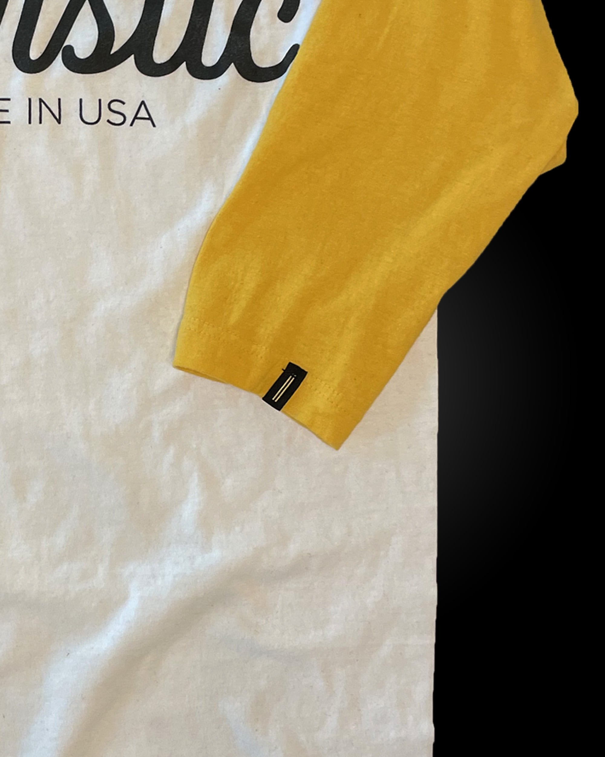 WARSTIC SCRIPT 3/4 SLEEVE JERSEY TEE (WHITE/YELLOW)