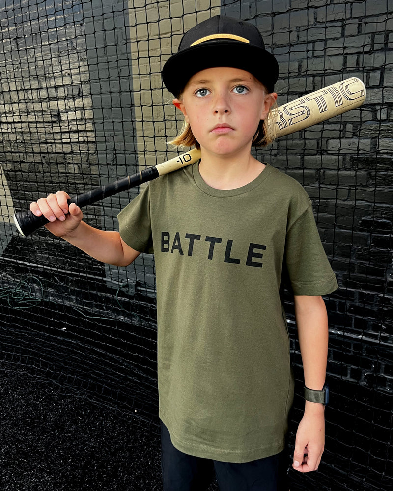 BATTLE TEE YOUTH (MILITARY GREEN)