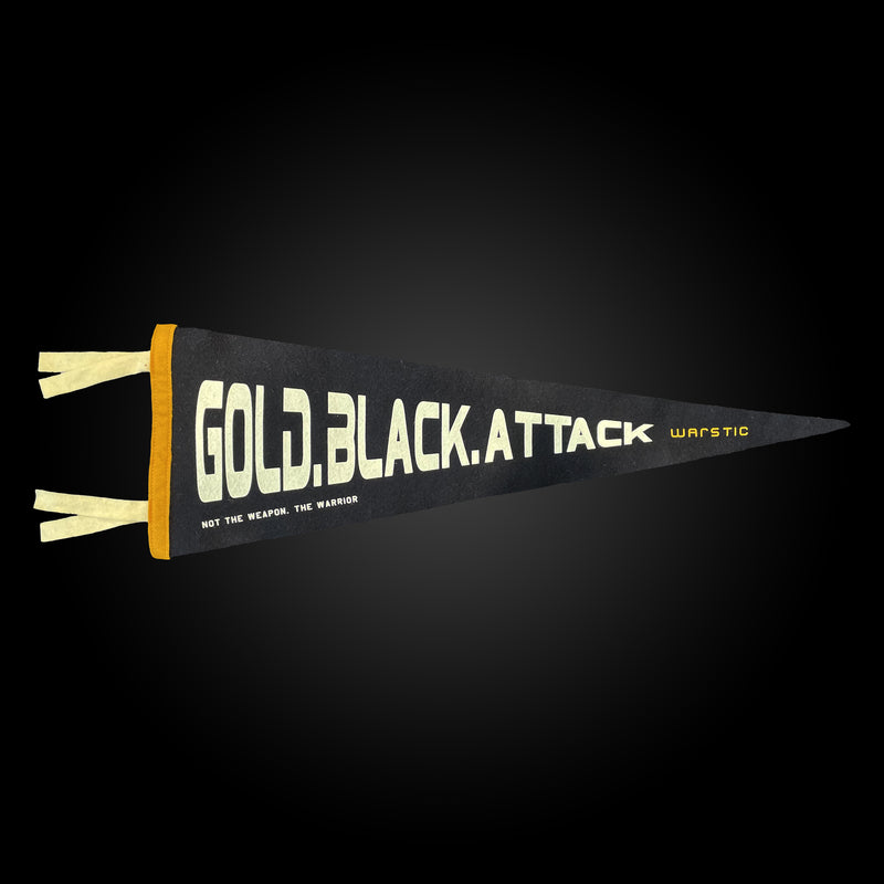 GOLD BLACK ATTACK PENNANT