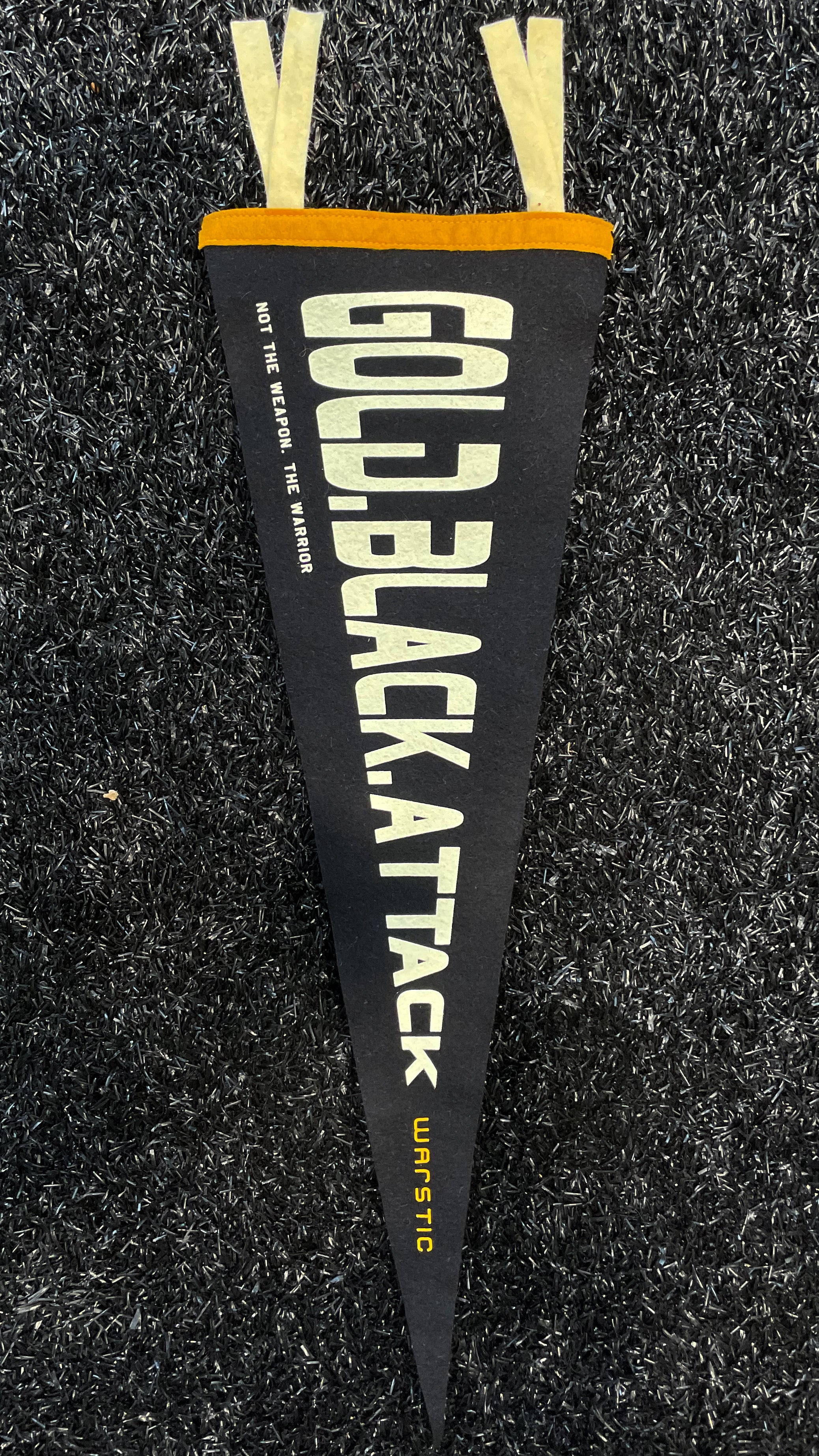 GOLD BLACK ATTACK PENNANT