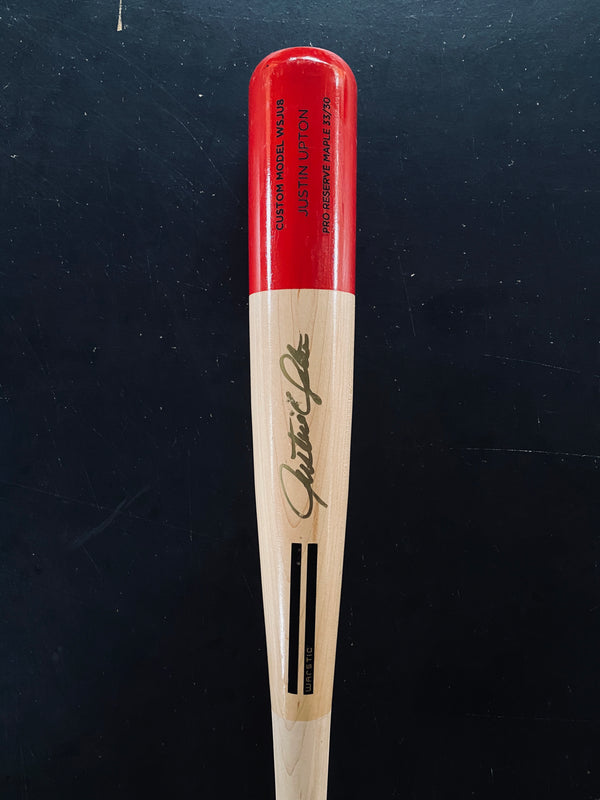 JUSTIN UPTON "ART OF HITTING" AUTOGRAPHED BAT - RED, [prouduct_type], [Warstic]