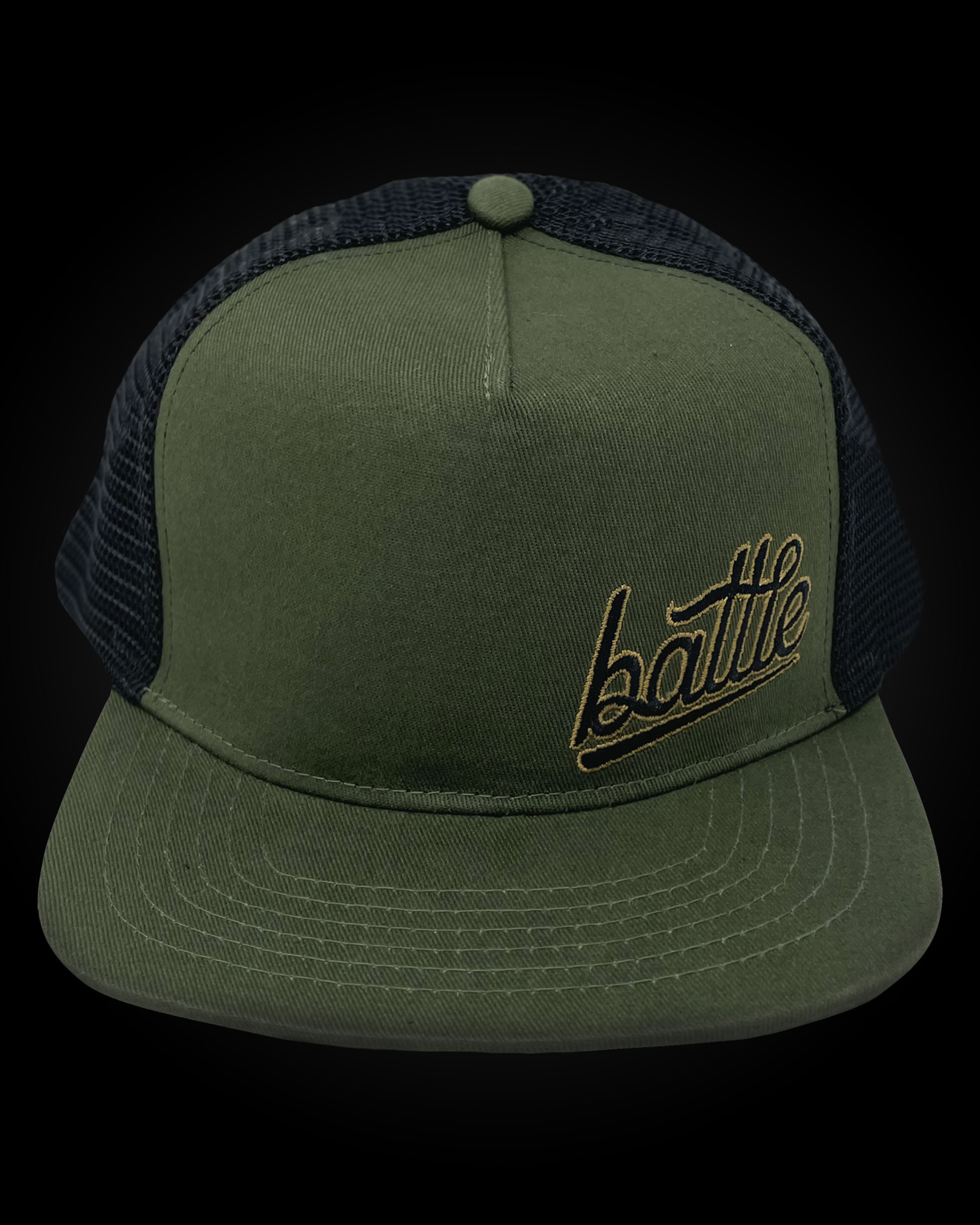 TRUCKER SNAPBACK ARMY GREEN/BLACK (BATTLE)