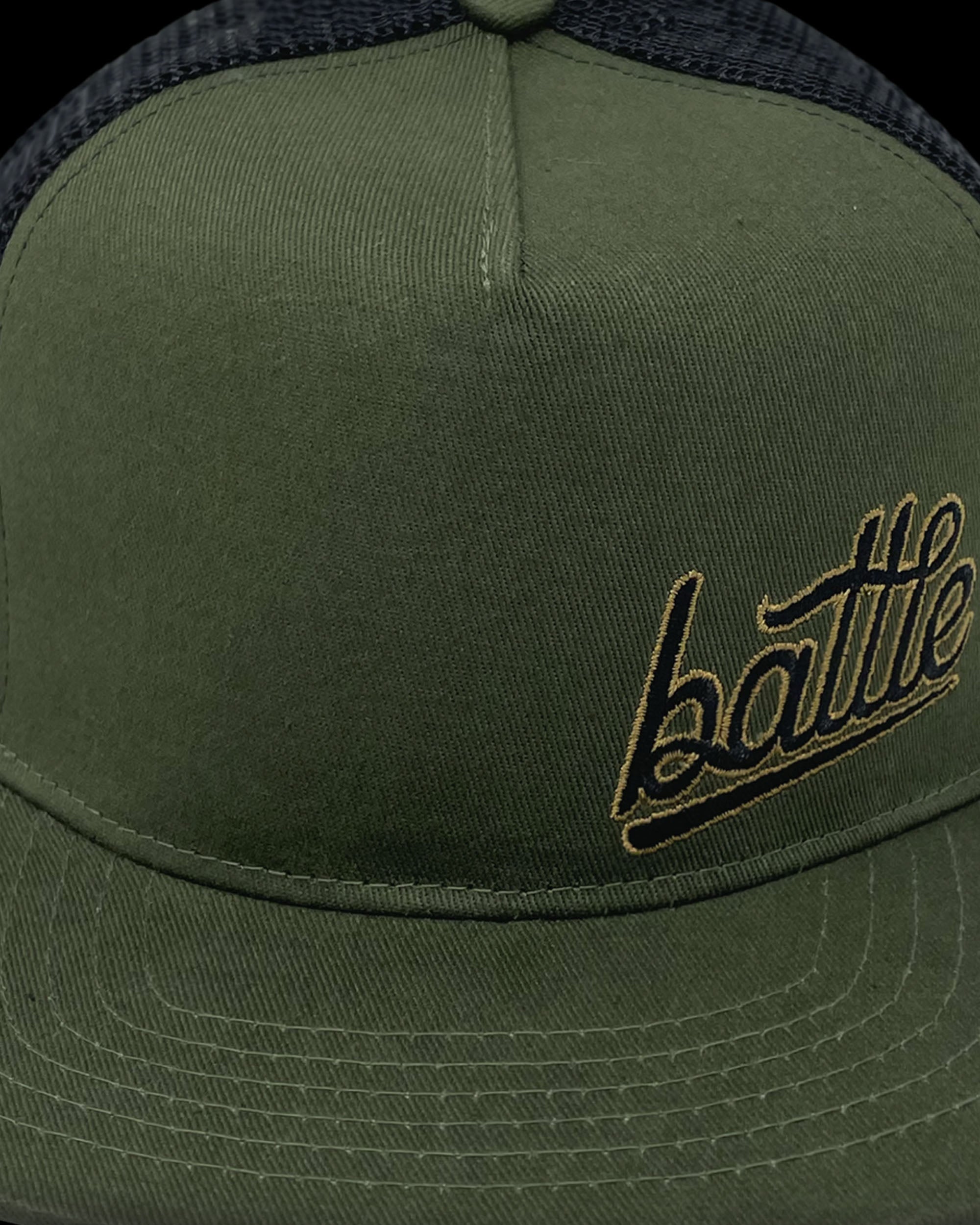 TRUCKER SNAPBACK ARMY GREEN/BLACK (BATTLE)