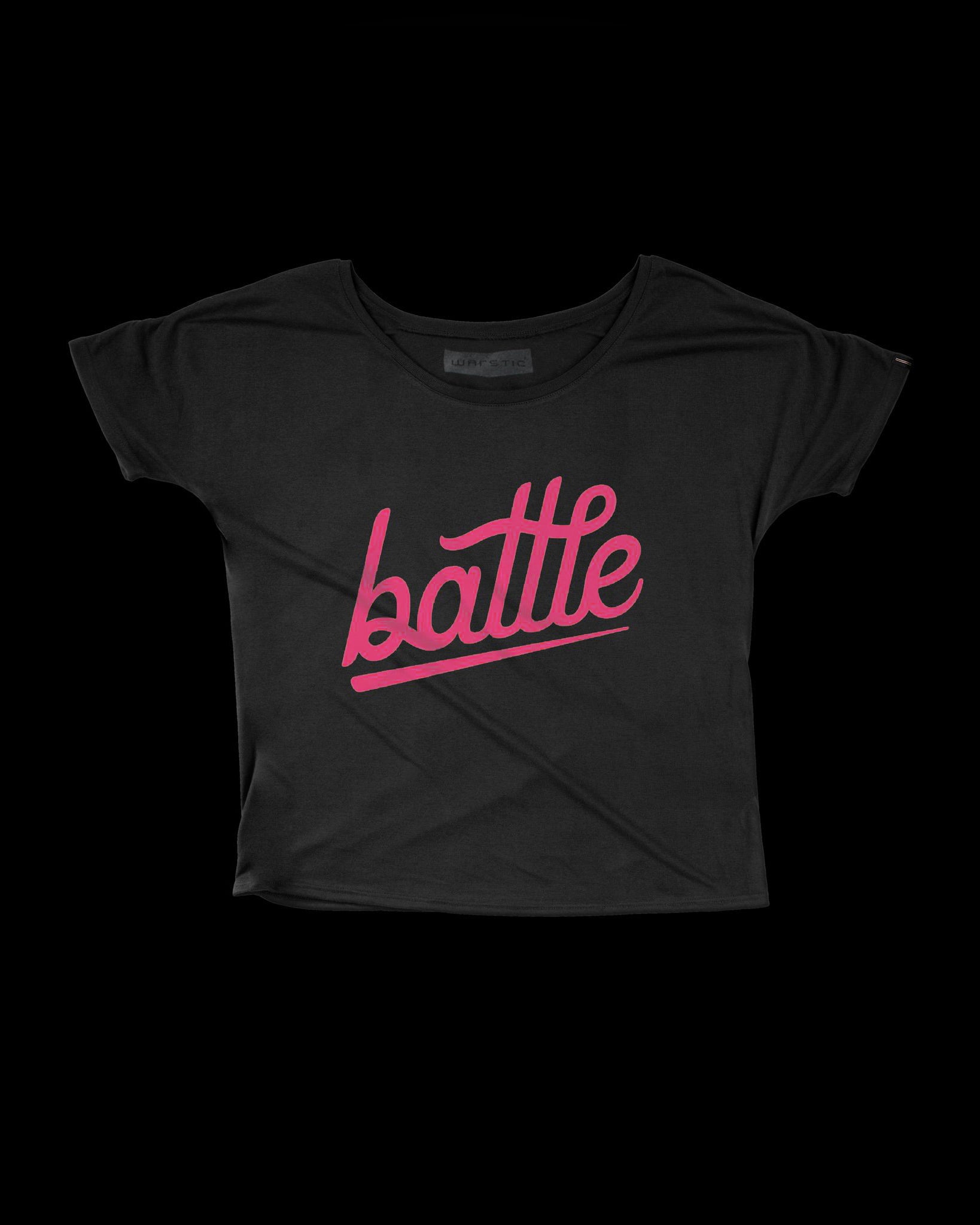 BATTLE WOMEN'S TEE (BLACK/PINK) *FINAL SALE*