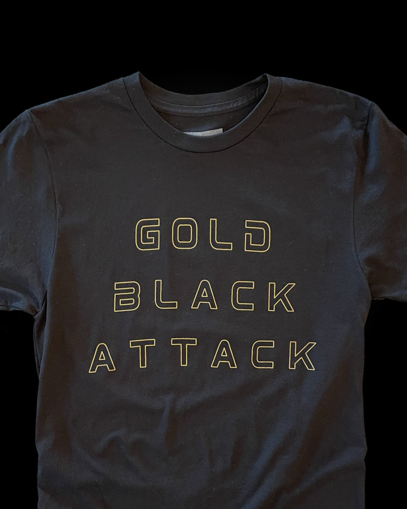 GOLD BLACK ATTACK TEE (BLACK)
