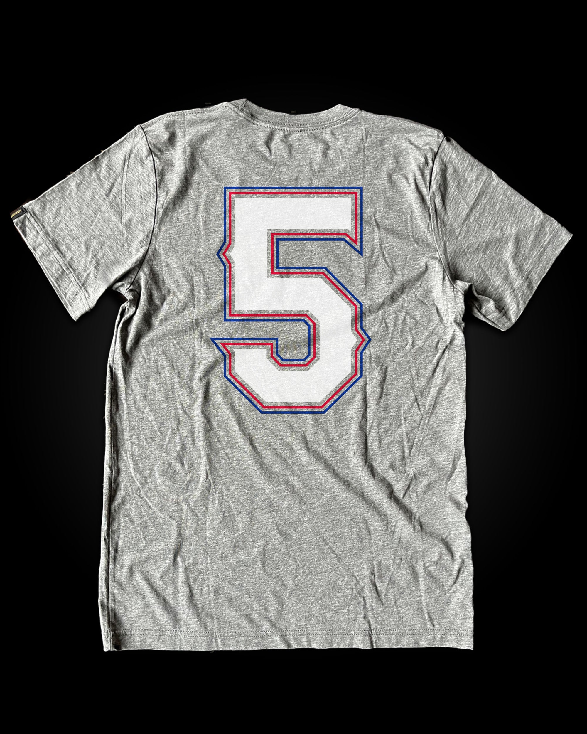 IAN KINSLER #5 POCKET TEE (GRAY)