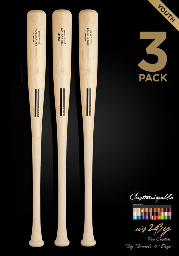 WS243Y WOOD BAT 3 PACK