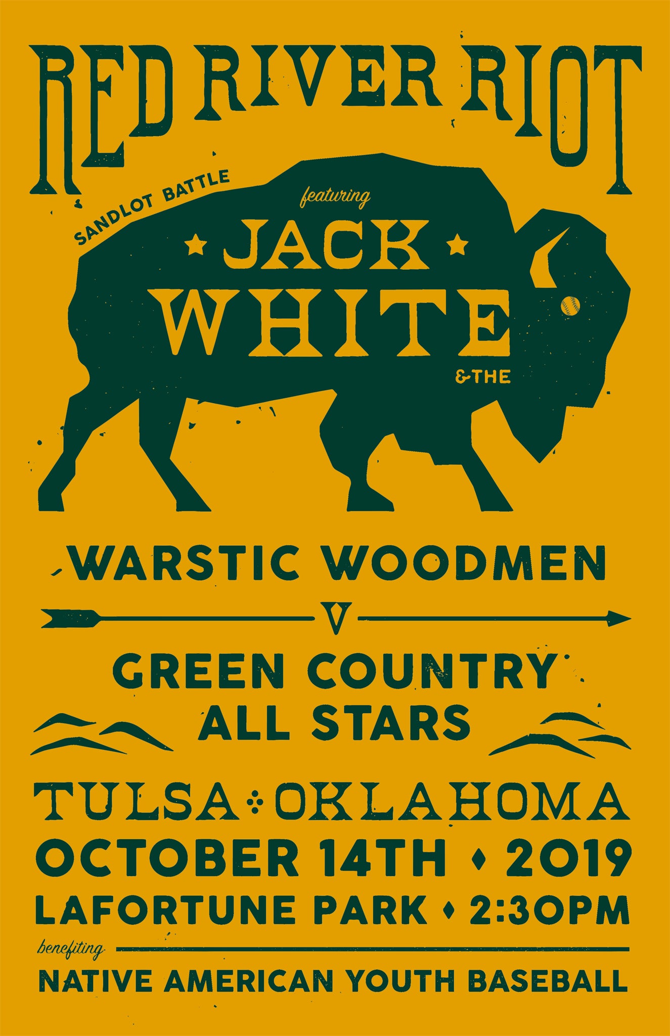 2019 RED RIVER RIOT | TULSA POSTER, [prouduct_type], [Warstic]