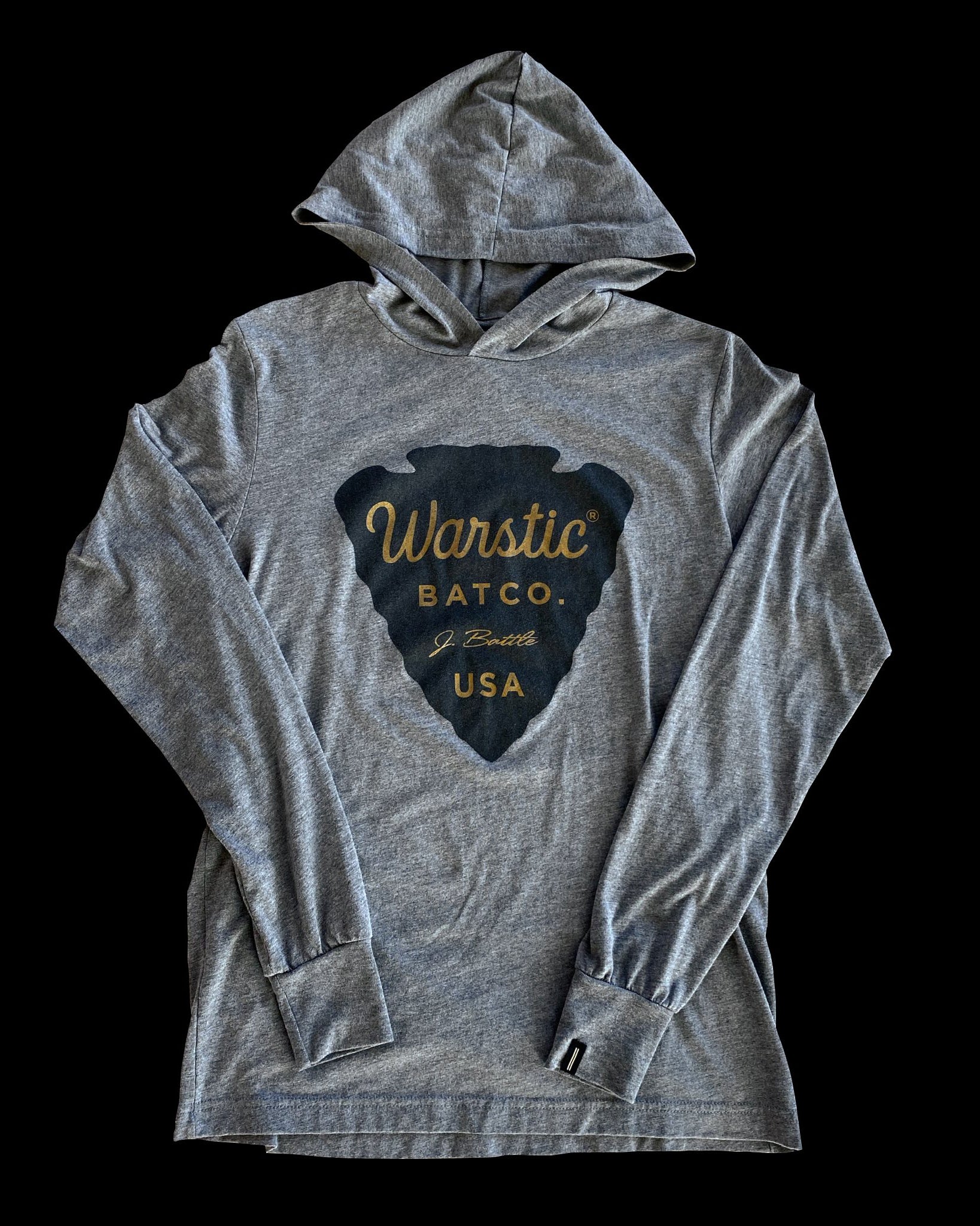 ARROWHEAD LONG SLEEVE HOODIE TEE (GRAY)