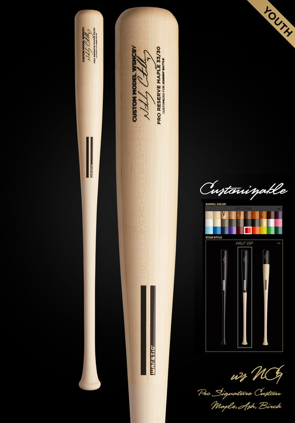 NICK CASTELLANOS WSNC9Y YOUTH CUSTOMIZABLE PRO SIGNATURE WOOD BAT, [prouduct_type], [Warstic]