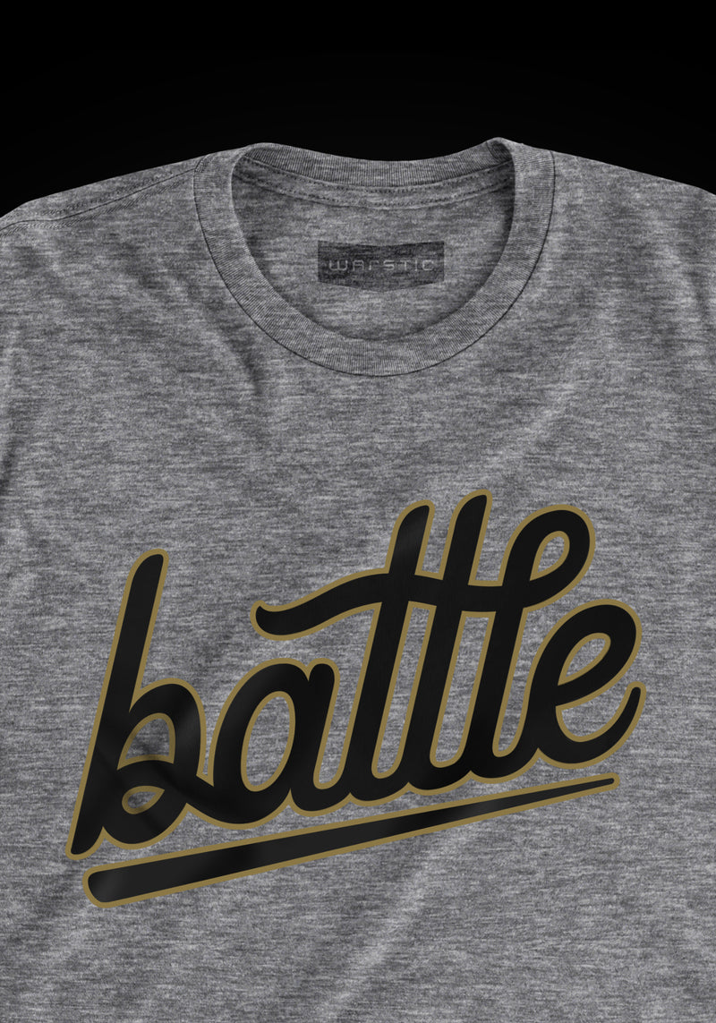 BATTLE YOUTH TEE (GRAY/BLACK/GOLD), [prouduct_type], [Warstic]